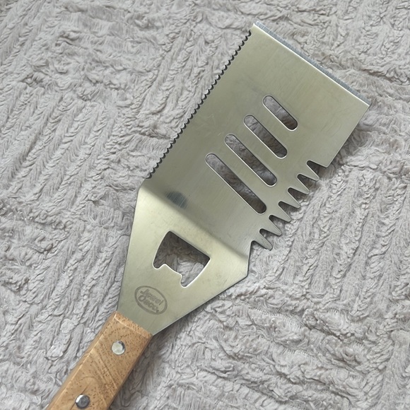 Jewel Osco bbq grill spatula tool bottle opener wooden handle  New - Picture 11 of 16